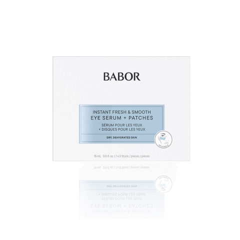 Babor Skinovage Moisturizing Instant Fresh & Smooth Eye Serum + Patches - siero contorno occhi + patches