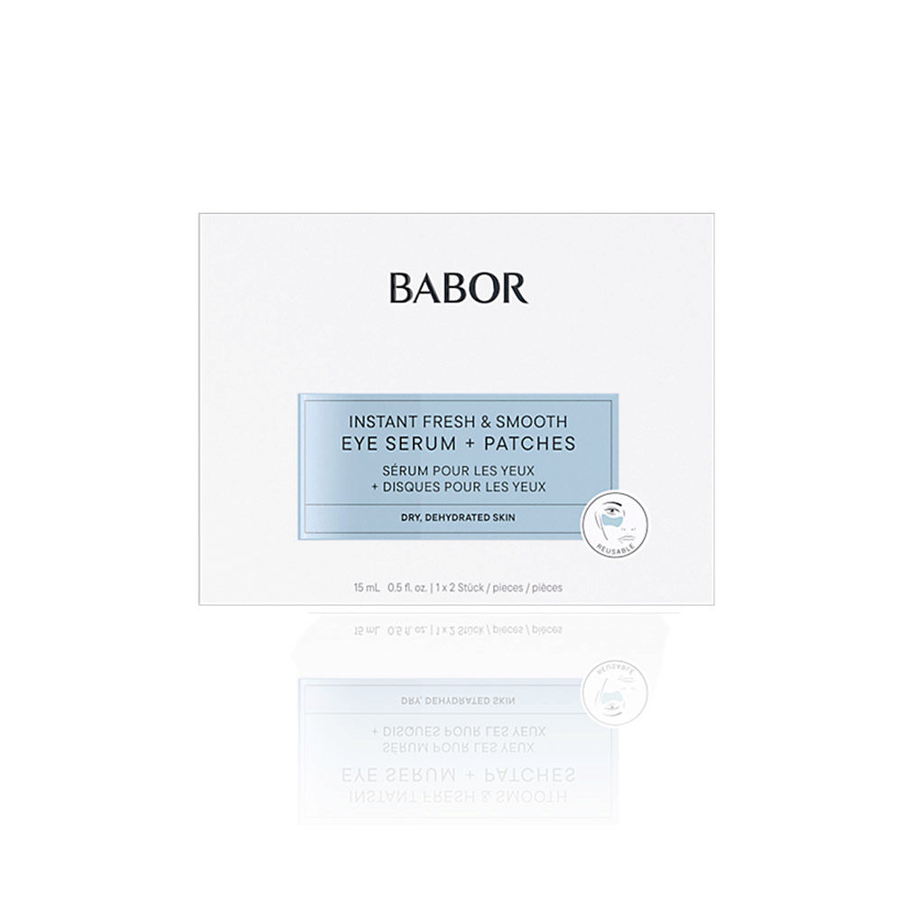 Babor Skinovage Moisturizing Instant Fresh & Smooth Eye Serum + Patches - siero contorno occhi + patches